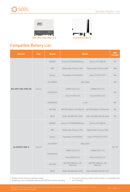 Inverter ibrido trifase 10 KW Solis